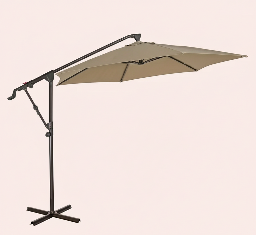 10 ft Cantilever Patio Umbrella with Crank – Multiple Colors