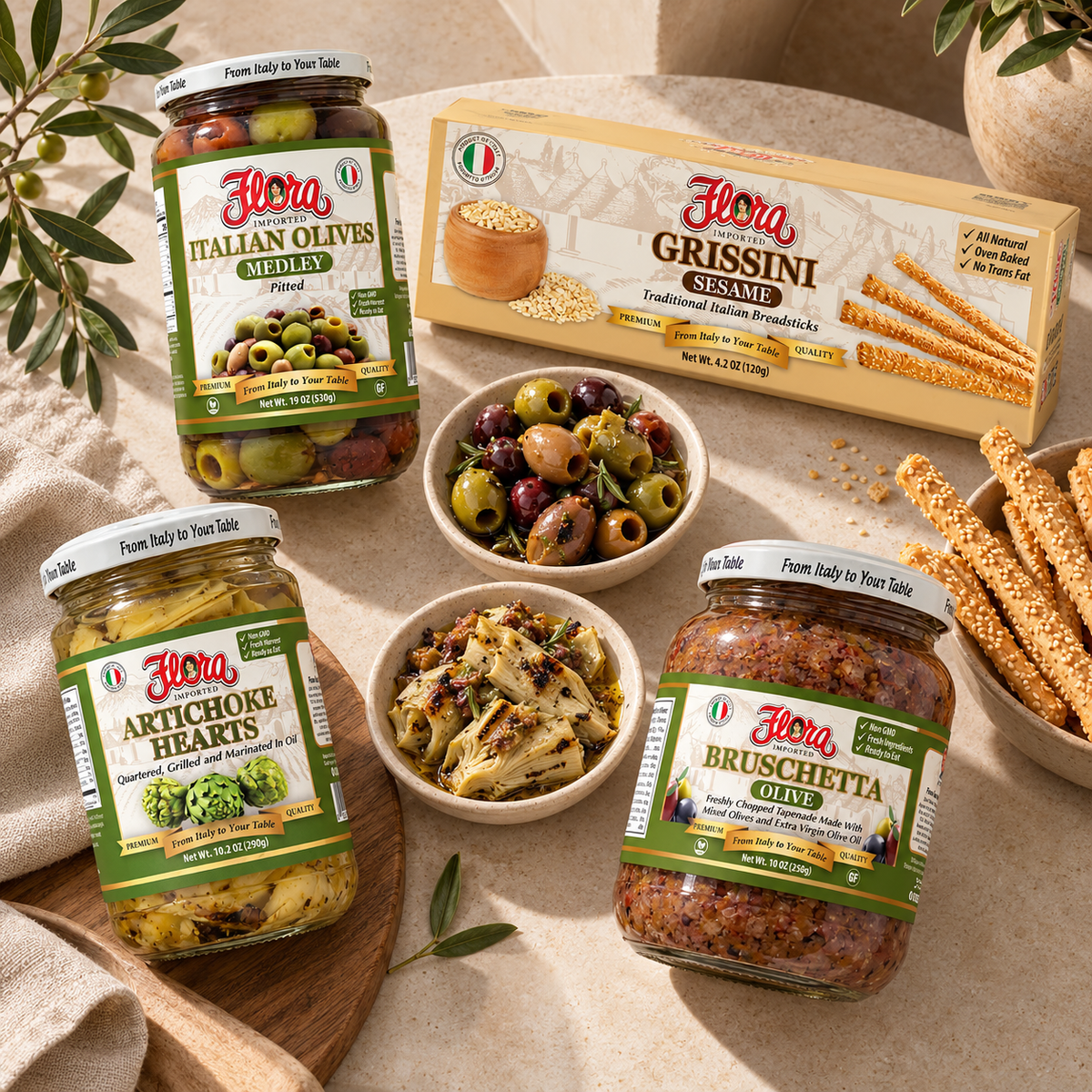 Olive & Artichoke Dip-and-Crunch Kit