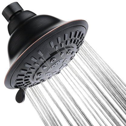 5-Spray Fixed Shower Head with Adjustable Angle