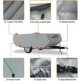 DikaSun 7 Layers Pop Up Camper Cover, Breathable UV Resistant Windproof Waterproof RV Cover