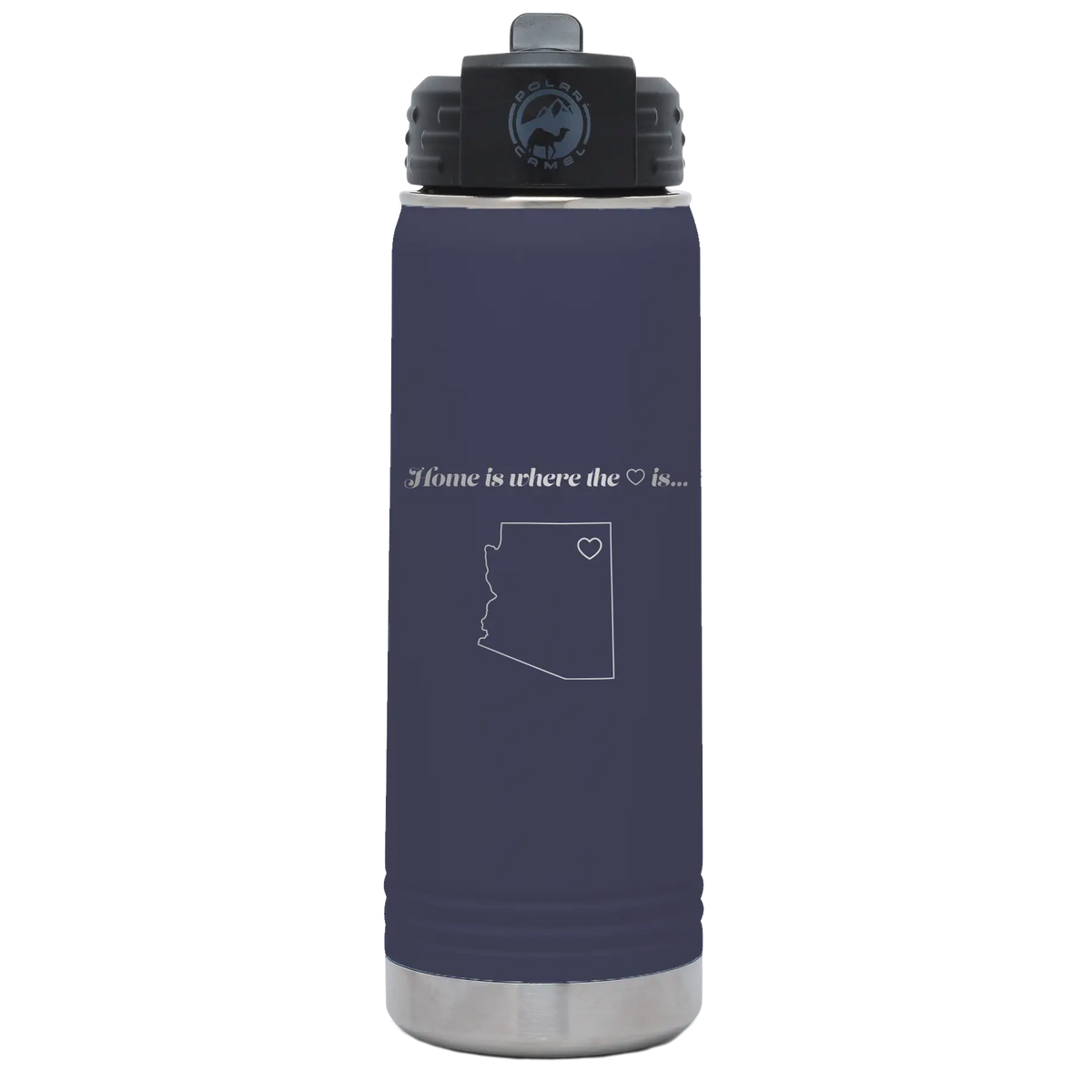 Arizona Heart 20 oz Water Bottle | Navy