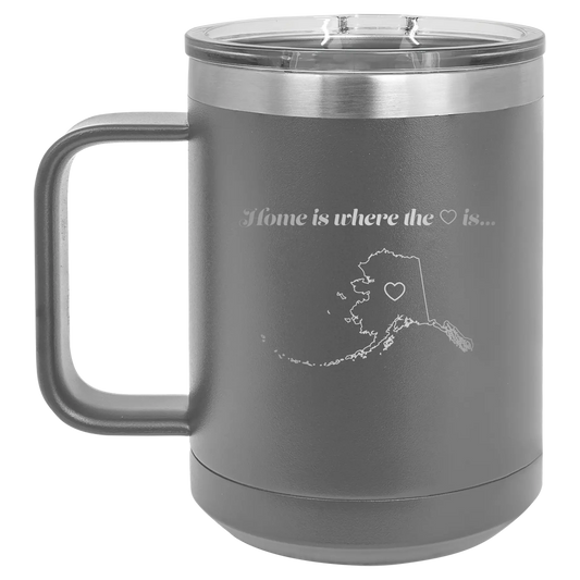 Alaska Heart 15 oz Mug | Dark Gray