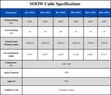 8/4 SOOW Cable Cord Wire - 8 Gauge 8 AWG 4 Conductor 600V Portable Power Extension Cord Cable with Ultra Flexible Insulation Jacket