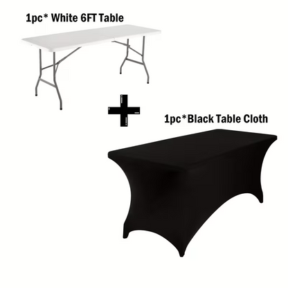 4ft/6ft Portable Plastic Folding Table – Indoor & Outdoor Dining