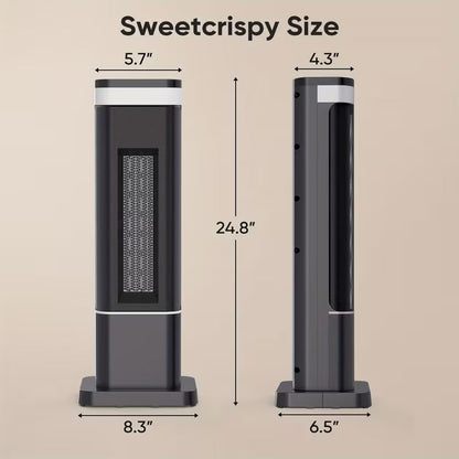 1500W Portable Electric Space Heater with Remote and Thermostat