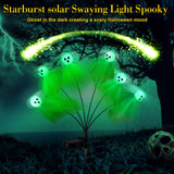 VIHOSE 6 Pack 36 LED Green Solar Halloween Ghost Pathway Lights Outdoor
