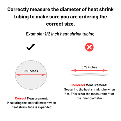 Black 3:1 Dual Wall Adhesive Glue Lined Marine Grade Heat Shrink Tube Tubing - 1/8", 3/16", 1/4", 3/8", 1/2", 3/4", 1", 1.5", 2"