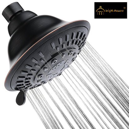 5-Spray Fixed Shower Head with Adjustable Angle