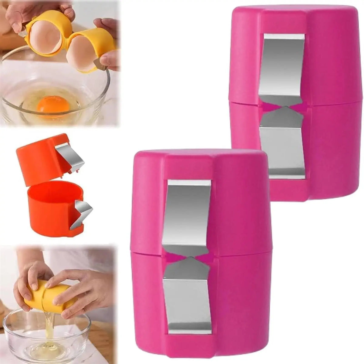 Handheld Egg Cracker Shell Opener Egg Cutter & Separator 1/2 Pcs