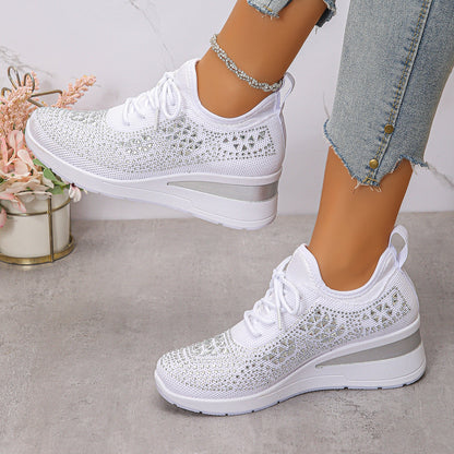 Breathable Mesh Casual Shoes Lightweight Height-Enhancing Sneakers For Men Daily Walking Comfortable Sportswear