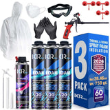 Spray Foam Insulation Kit - Polyurethane Foam with Gun