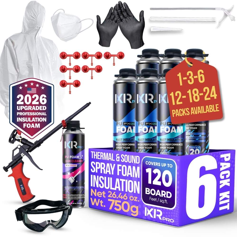 Spray Foam Insulation Kit - Polyurethane Foam with Gun
