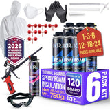 Spray Foam Insulation Kit - Polyurethane Foam with Gun