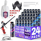 Spray Foam Insulation Kit - Polyurethane Foam with Gun