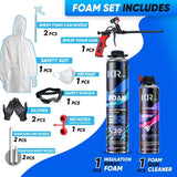 Spray Foam Insulation Kit - Polyurethane Foam with Gun