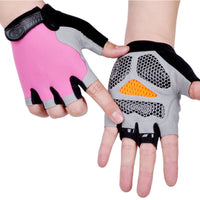 Cycling Anti-slip Anti-sweat Men Women Half Finger Gloves Breathable Anti-shock 1pair