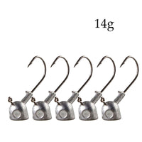 Fishing jig hook 5pcs 3.5g/7g/10g/14g/18g  For Soft Lure Fishing Deep Water Bullet