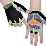 Cycling Anti-slip Anti-sweat Men Women Half Finger Gloves Breathable Anti-shock 1pair