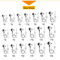 Fishing Jig Head Hook 10, 8, 6 or 4 pcs