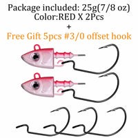 Fishing Lure 2pc or 5pc Jig Head swivel Hooks more action