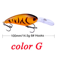 Crankbait Minnow Fishing Lures artificial Hard Bait Pike/Bass