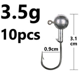 Fishing Jig Head Hook 10, 8, 6 or 4 pcs