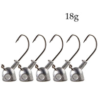 Fishing jig hook 5pcs 3.5g/7g/10g/14g/18g  For Soft Lure Fishing Deep Water Bullet