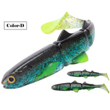 Fishing Lure Paddle Tail Soft 3-jointed Soft 1pc