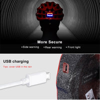 Bike Helmet ROCKBROS Bicycle Light Helmet Waterproof USB Charge Cycling Helmet