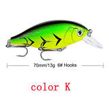 Crankbait Minnow Fishing Lures artificial Hard Bait Pike/Bass