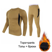 Thermal Underwear Set Thick Men Base Layer for Arctic temperature