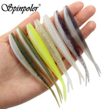 Fishing Lure Soft Swimbait Jerk Shad Minnow Drop Shot Split tail 10pcs