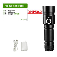 Flashlight Powerful Led High Power Torch light Rechargeable Tactical flashlight USB Camping Lamp