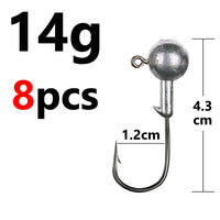 Fishing Jig Head Hook 10, 8, 6 or 4 pcs