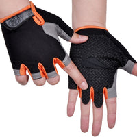 Cycling Anti-slip Anti-sweat Men Women Half Finger Gloves Breathable Anti-shock 1pair