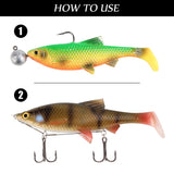 Fishing Lure Paddle Tail Soft  for bass walleye muskie 1pc