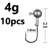 Fishing Jig Head Hook 10, 8, 6 or 4 pcs