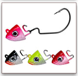 Fishing Lure 2pc or 5pc Jig Head swivel Hooks more action