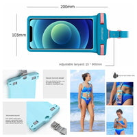 Cell Phone Case Drop resistant 30m Waterproof Box Phones equal or Under 6.9 Inches Remove original case