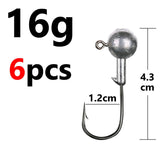 Fishing Jig Head Hook 10, 8, 6 or 4 pcs