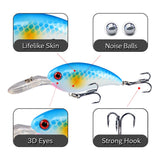 Fishing Crankbait Lure 10ft depth Hard Baits 10cm/15g Crankbait