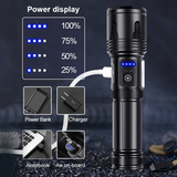 Flashlight Powerful Led High Power Torch light Rechargeable Tactical flashlight USB Camping Lamp