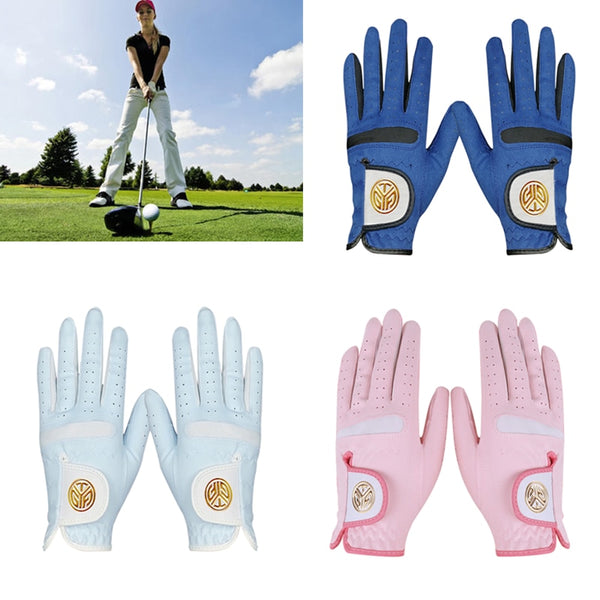 Golf Gloves 1 Pair Ladies  Outdoor Breathable Soft Anti Slip Gloves