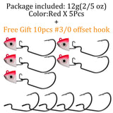 Fishing Lure 2pc or 5pc Jig Head swivel Hooks more action