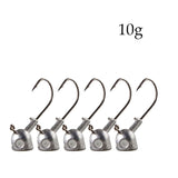 Fishing jig hook 5pcs 3.5g/7g/10g/14g/18g  For Soft Lure Fishing Deep Water Bullet