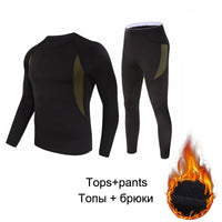 Thermal Underwear Set Thick Men Base Layer for Arctic temperature