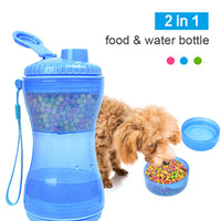 Pet 2 in 1 water bowl portable travel food cup Drinking Bowl for small big dog cat Water Dispenser Feeder pet supplies