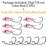 Fishing Lure 2pc or 5pc Jig Head swivel Hooks more action