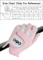 Golf Gloves 1 Pair Women's Pink Micro Soft Fiber Breathable Anti-Slip Left And Right Hand Women