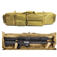 Rifle Gun Bag Backpack Double Rifle Bag Case For SAW M249 M4A1 M16 AR15 Airsoft Carrying Bag Case Shoulder Strap